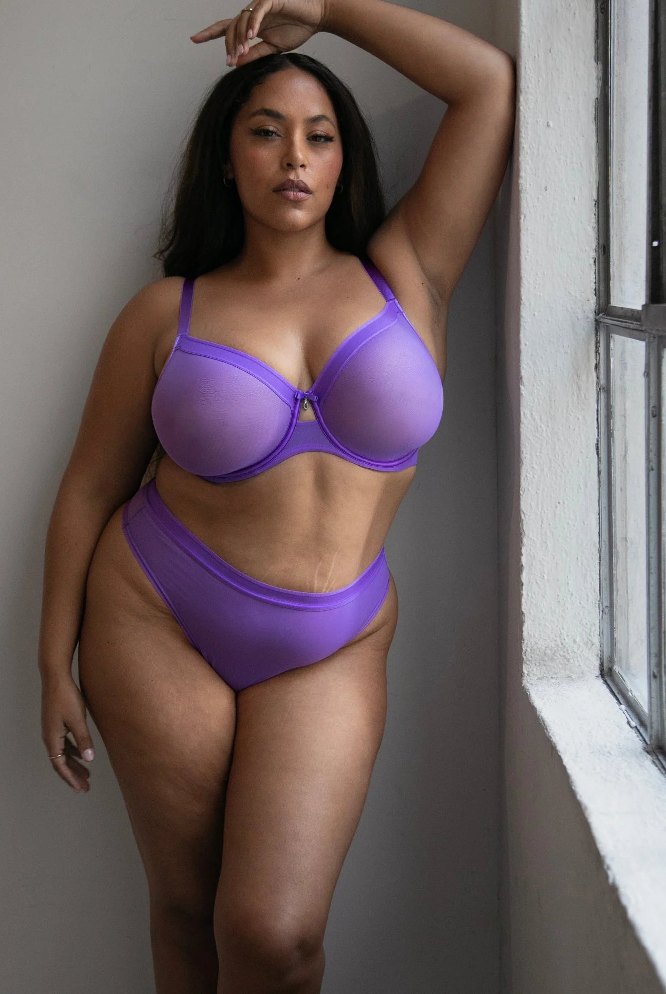 Elizabeth Unlined Mesh Full Coverage Underwire Bra