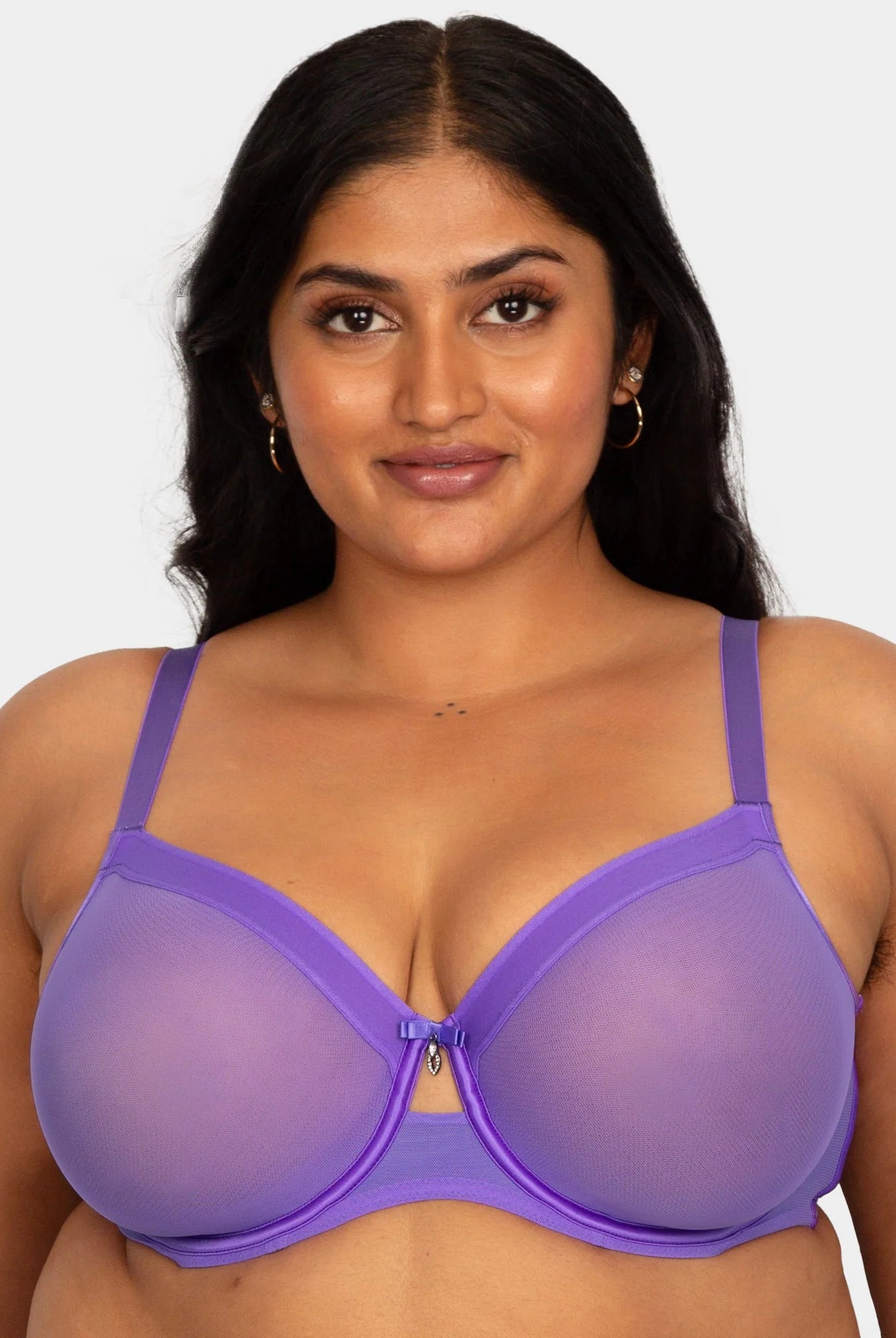 Elizabeth Unlined Mesh Full Coverage Underwire Bra