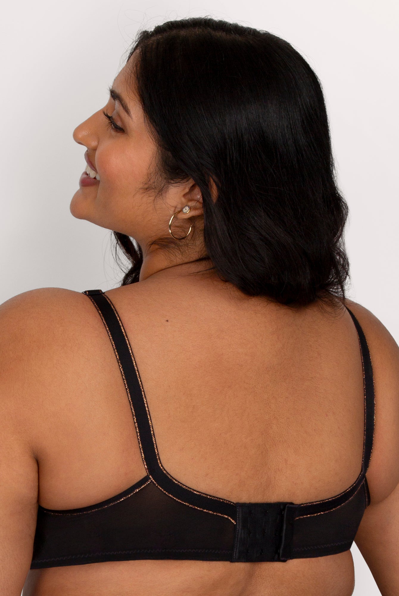 Liza Shimmer Unlined Mesh Full Coverage Underwire Bra