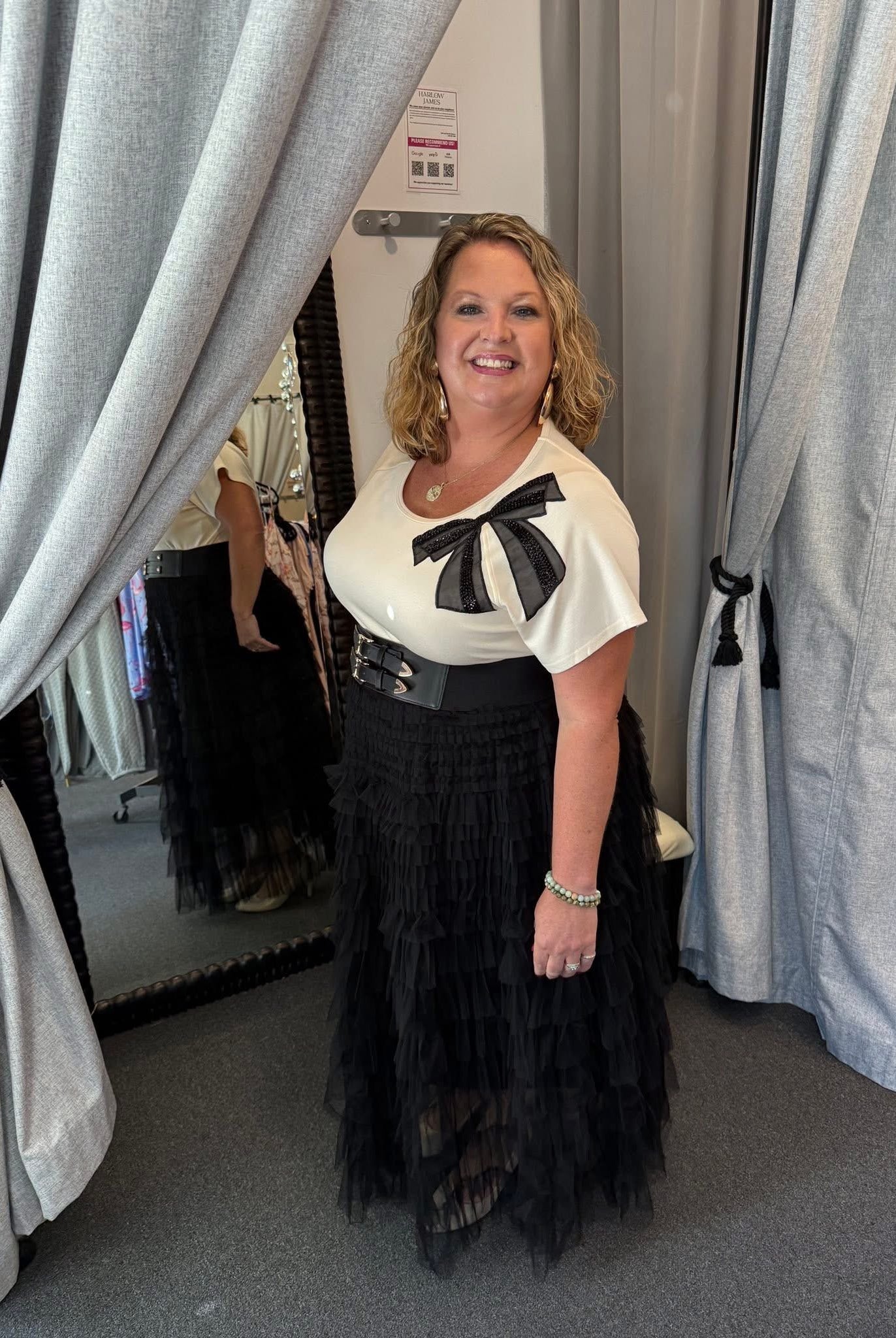 Cascade Tulle Mesh Skirt