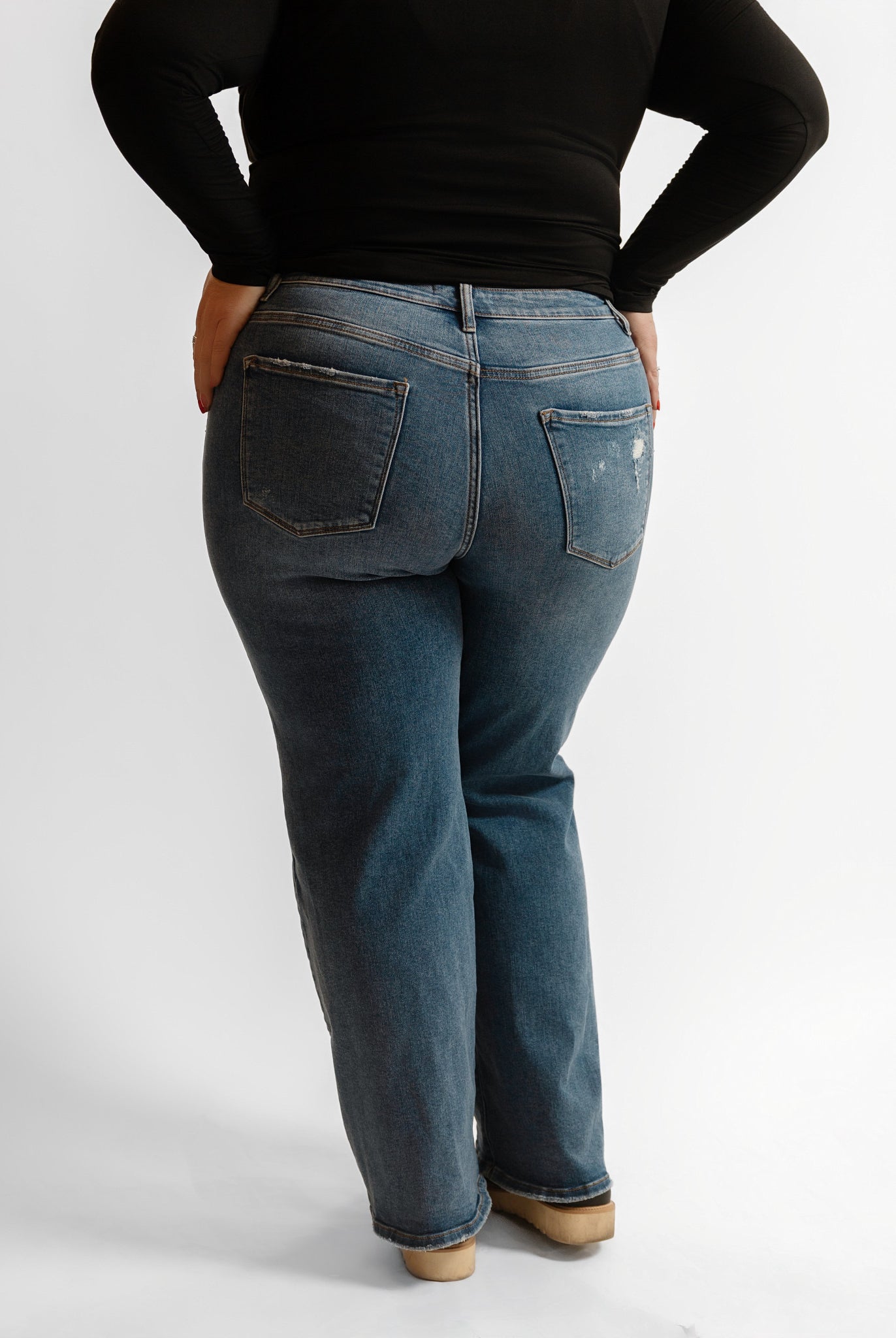 31" Zenana HW Straight Leg Denim