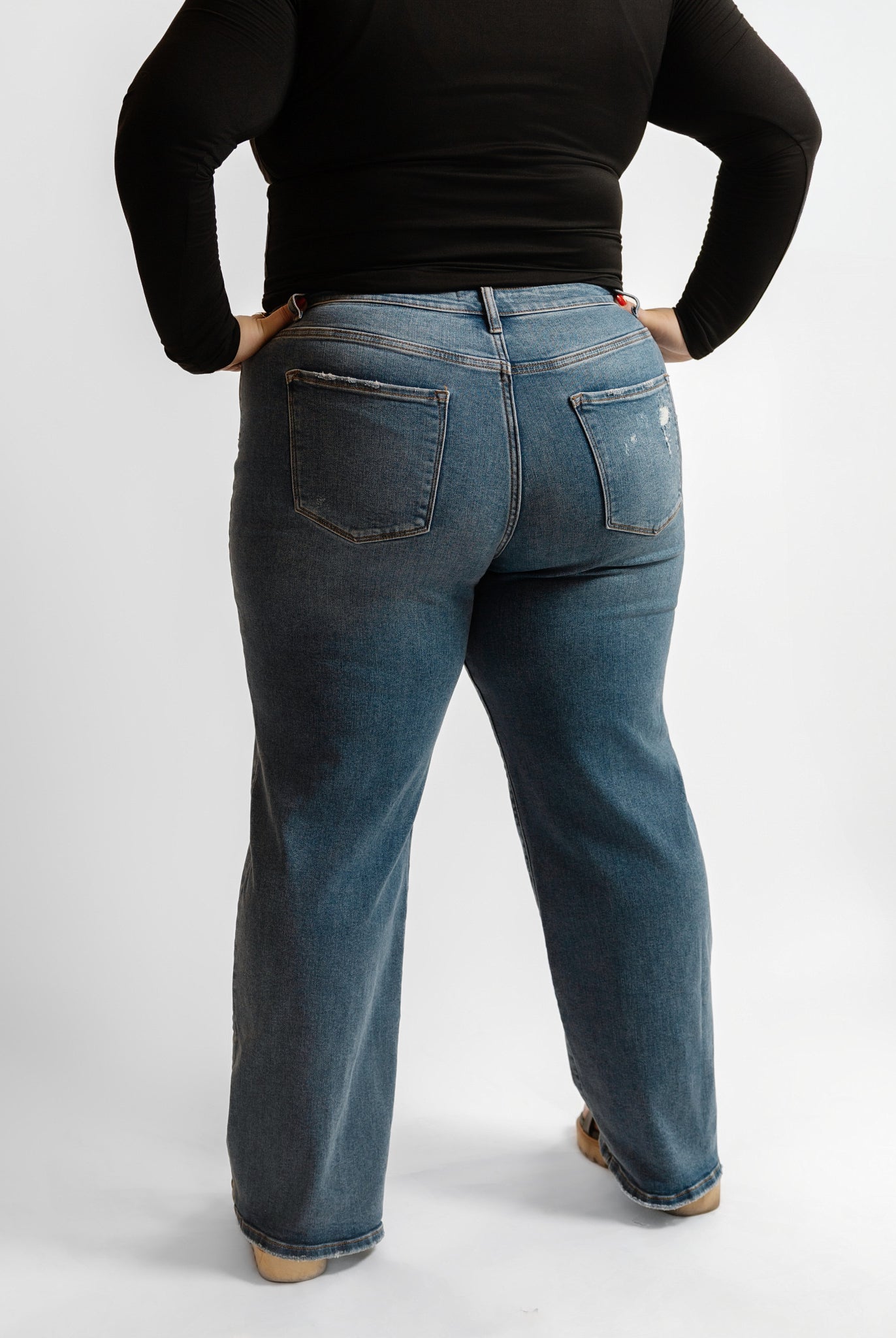 31" Zenana HW Straight Leg Denim