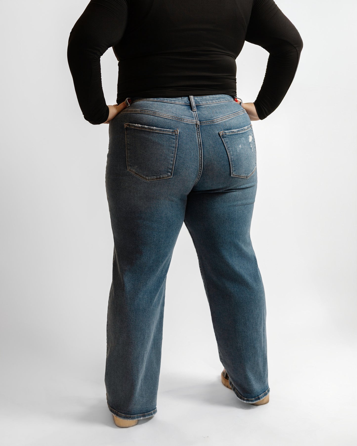 31" Zenana HW Straight Leg Denim
