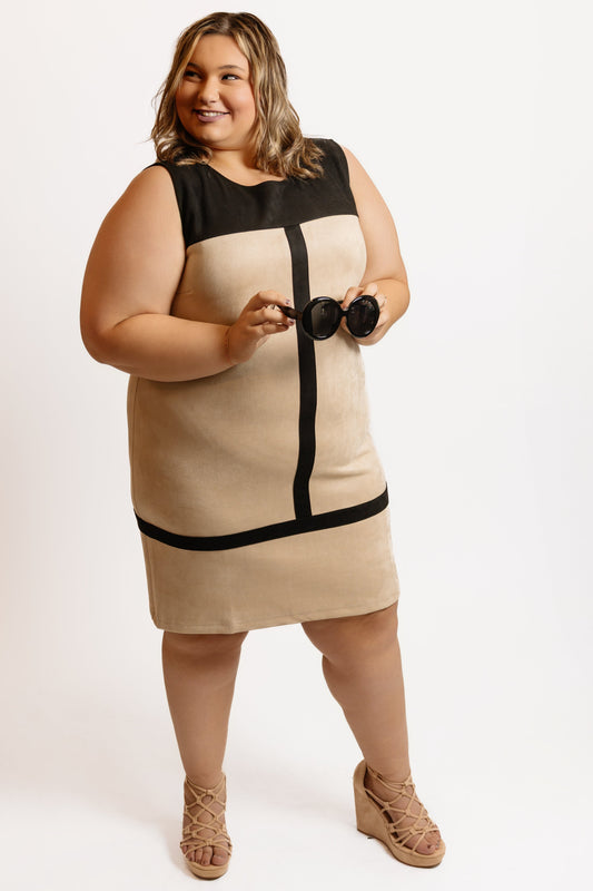 Suede Color Block Mini