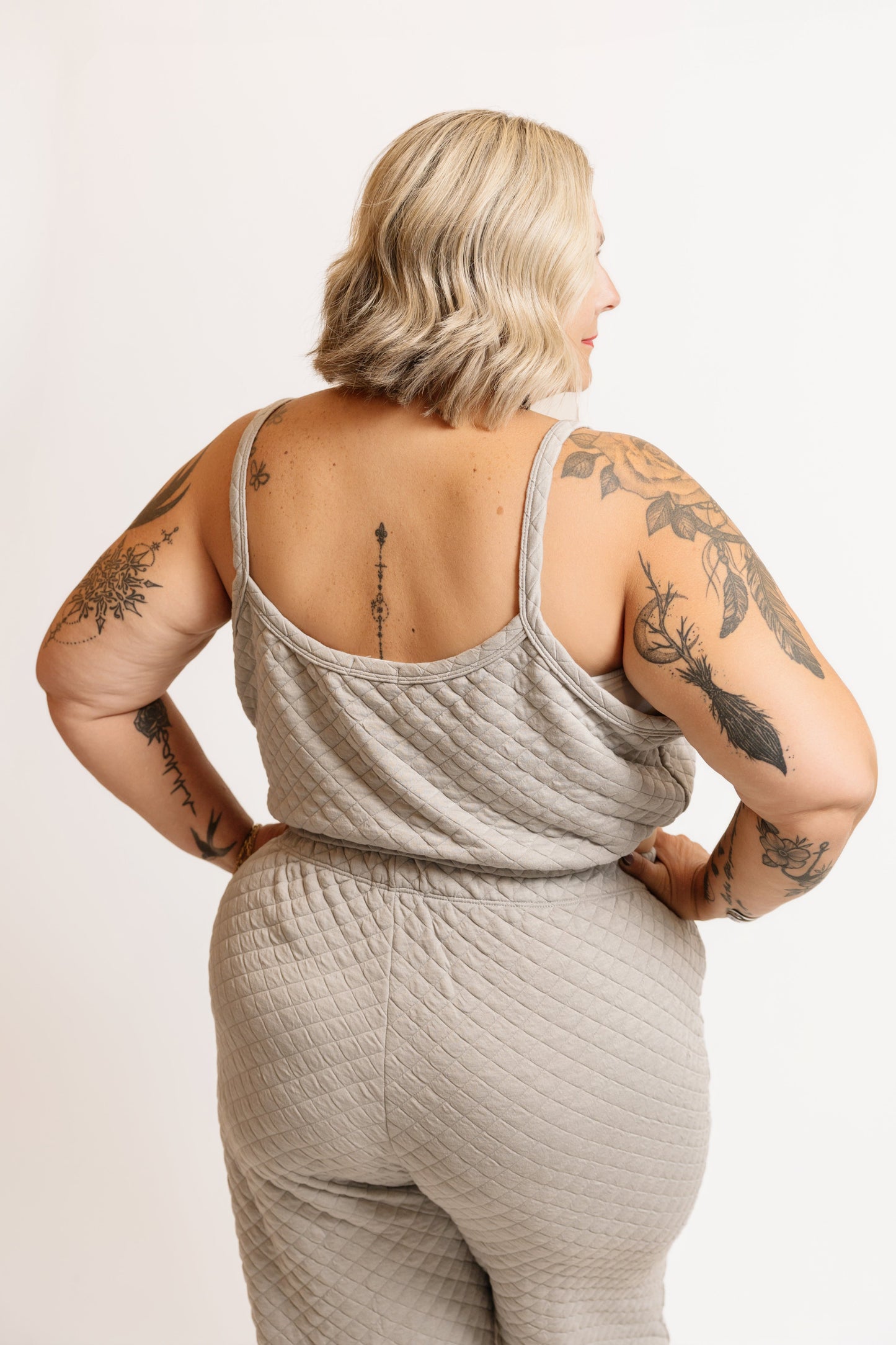 Quilted Crop and Jogger Set