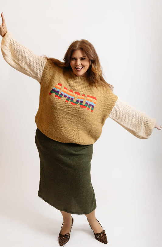 Ribbed Knit Pencil Skirt