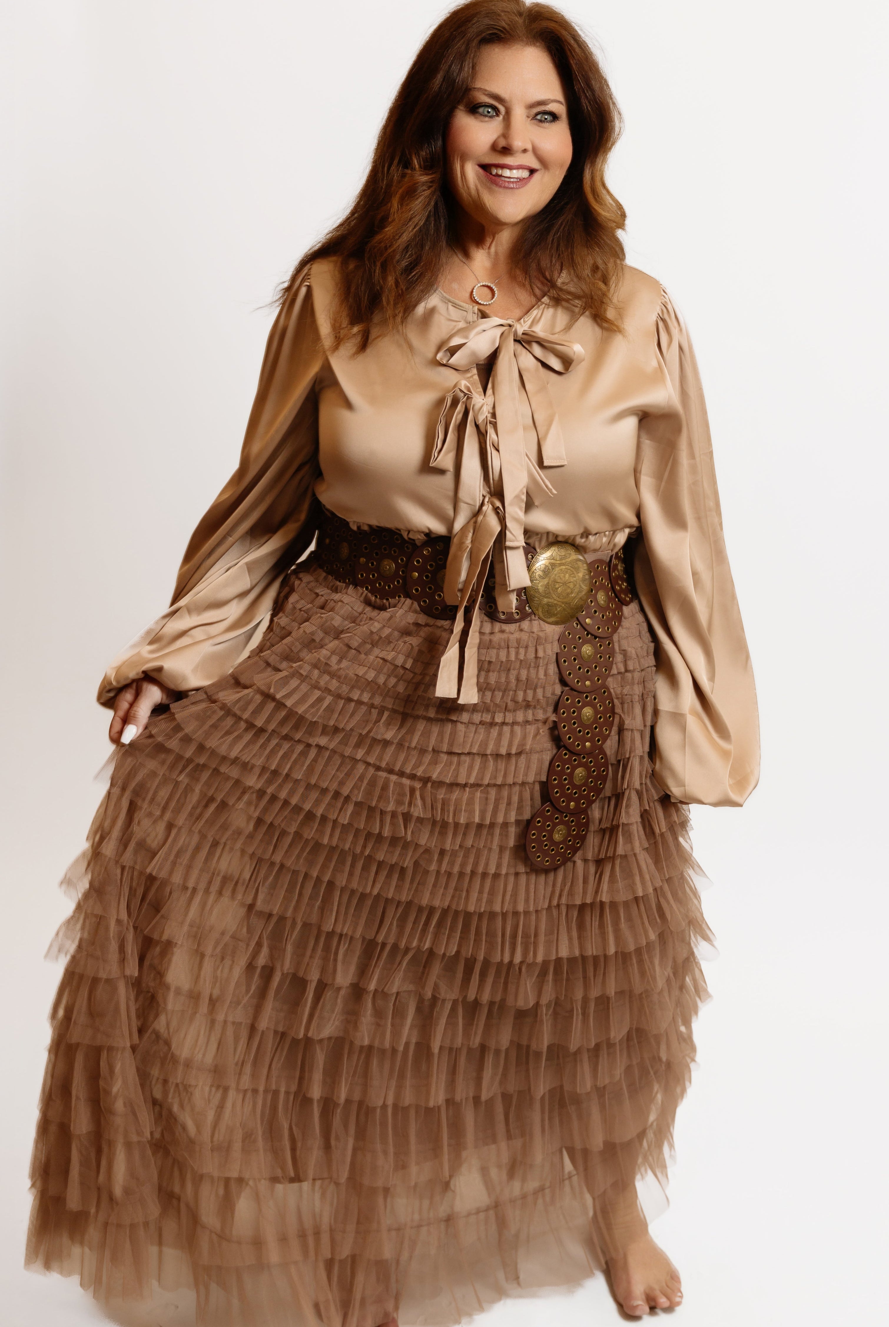 Cascade Tulle Mesh Skirt