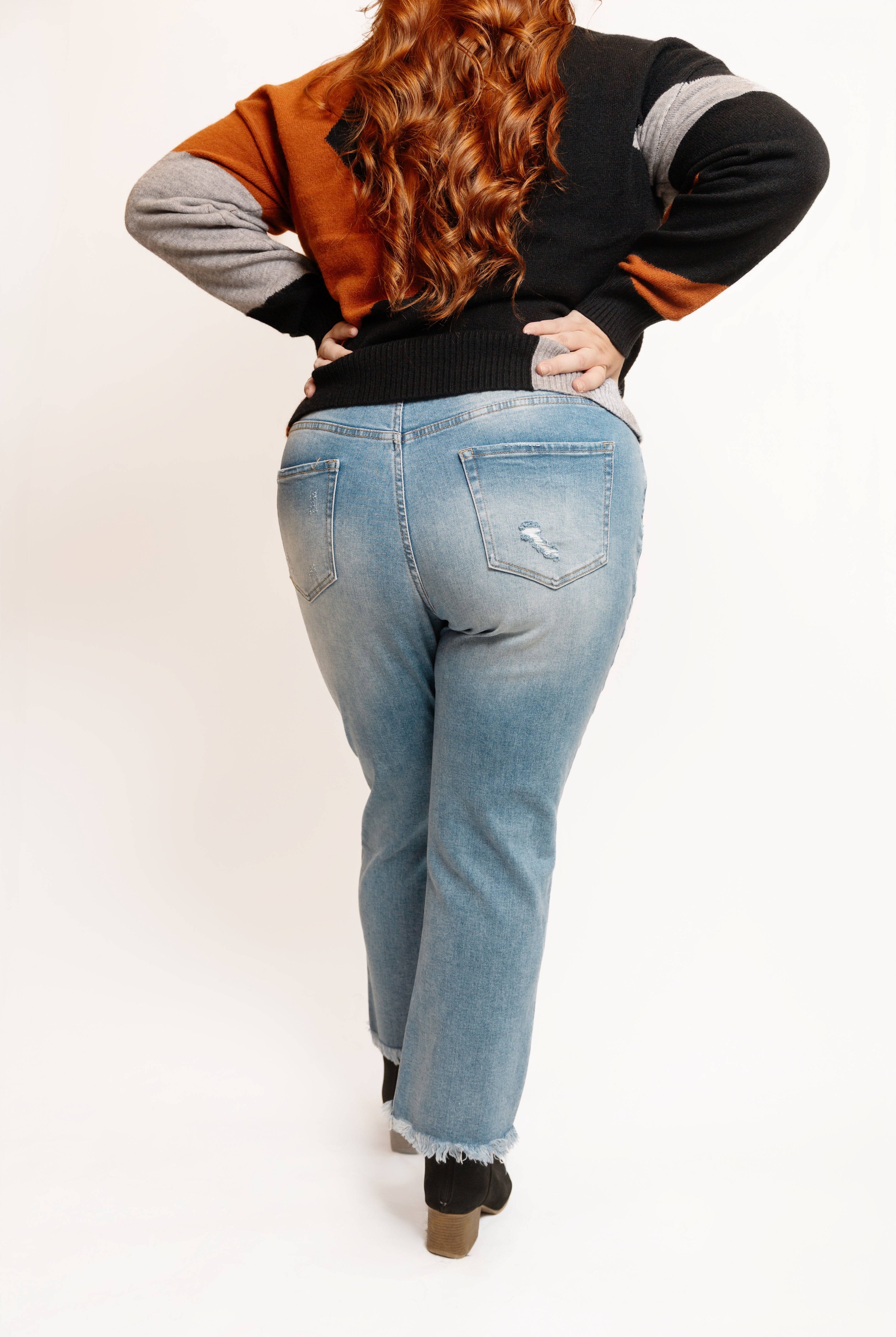 27" Zenana HR Light Distressed Straight