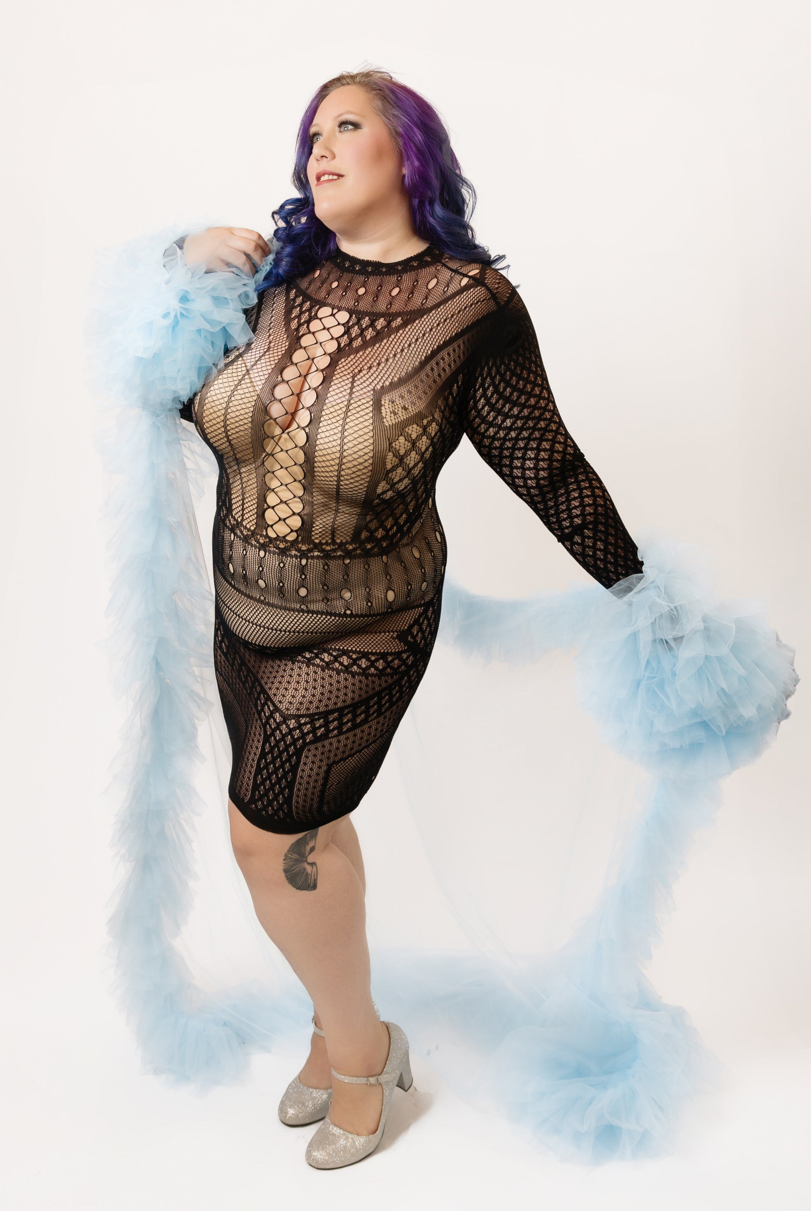 Heart Racing Sheer Mini Dress
