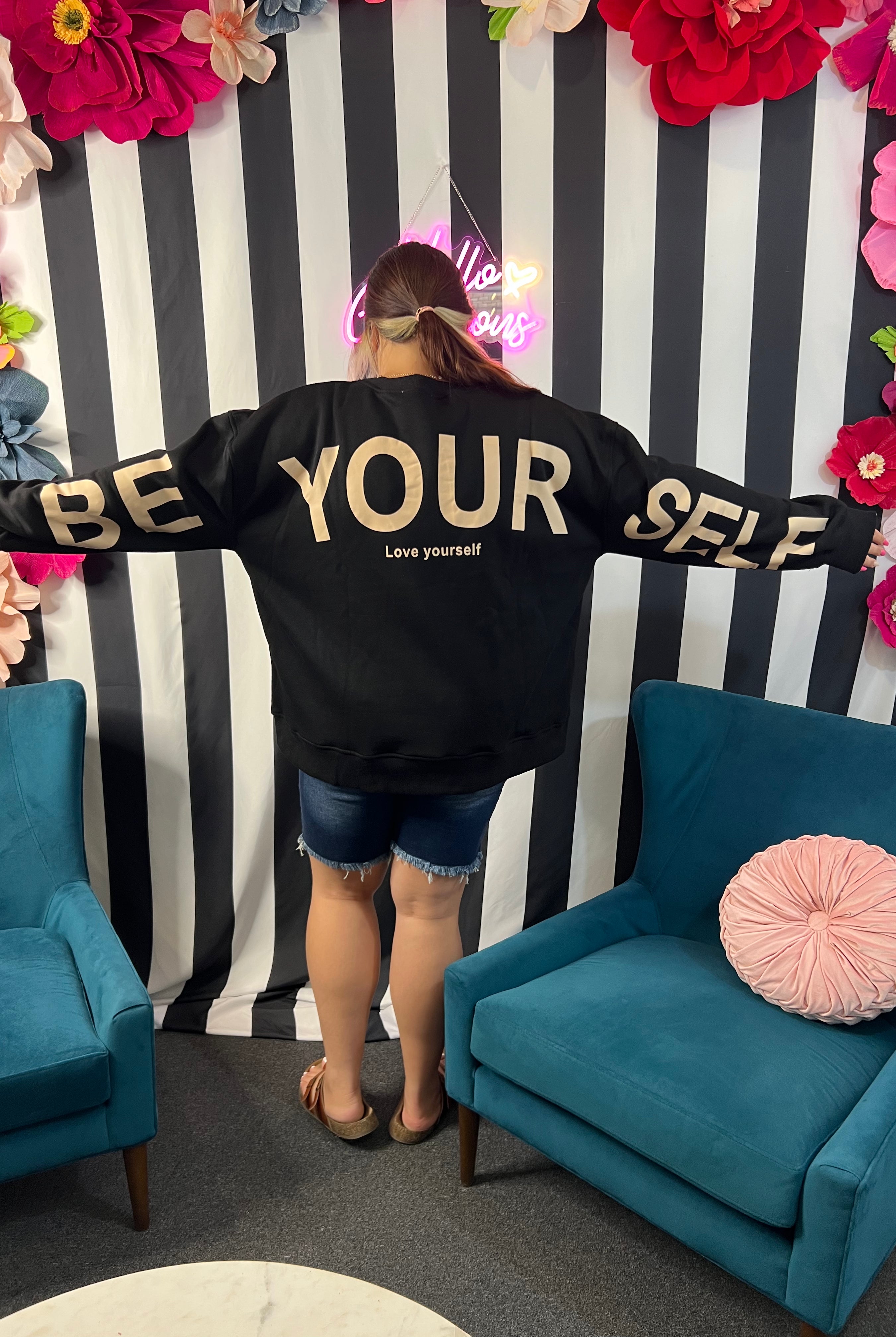 Be Your Self Graphic Pullover