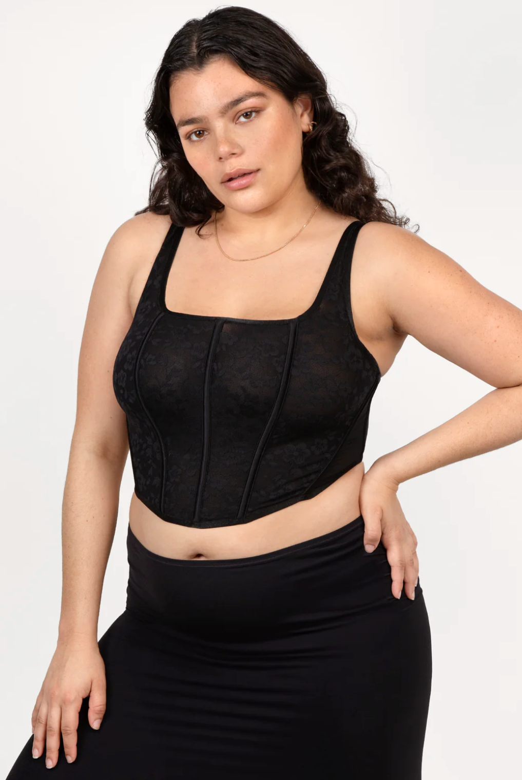 Tess No-Show Lace Bustier Bra