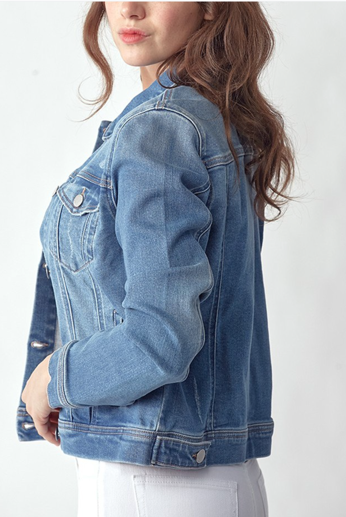 Soft Washed Denim Jacket by Risen
