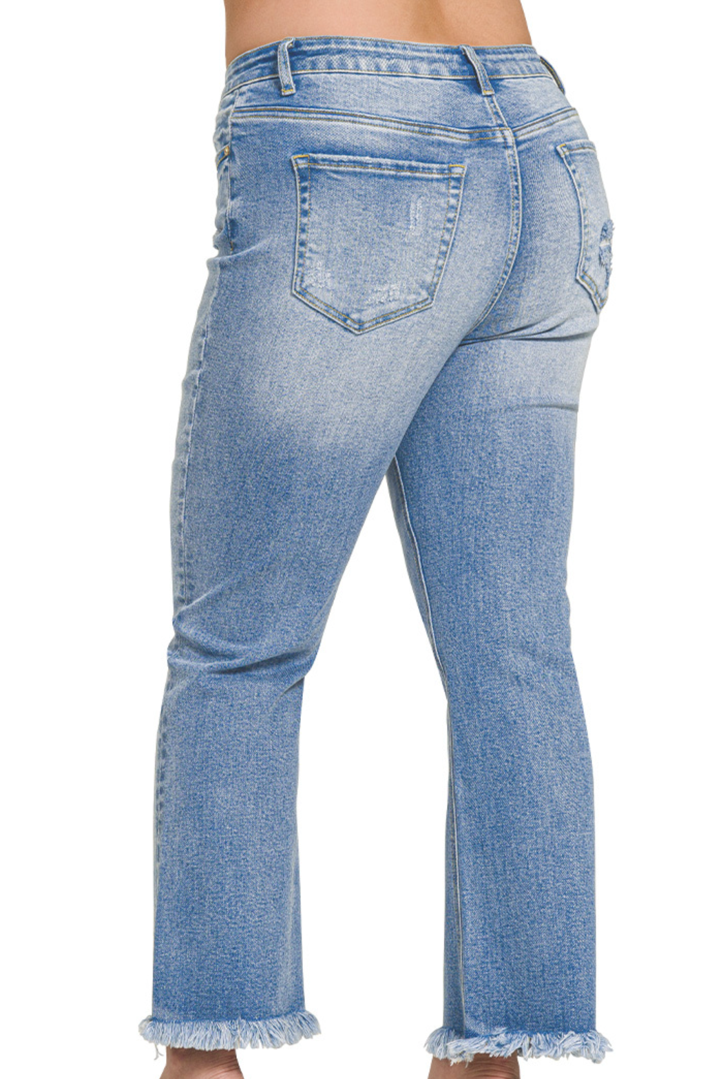 27" Zenana HR Light Distressed Straight