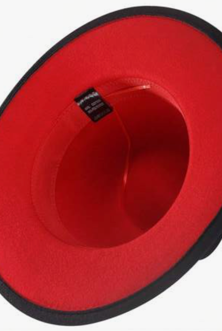 Two-Tone Wide Brim Hat