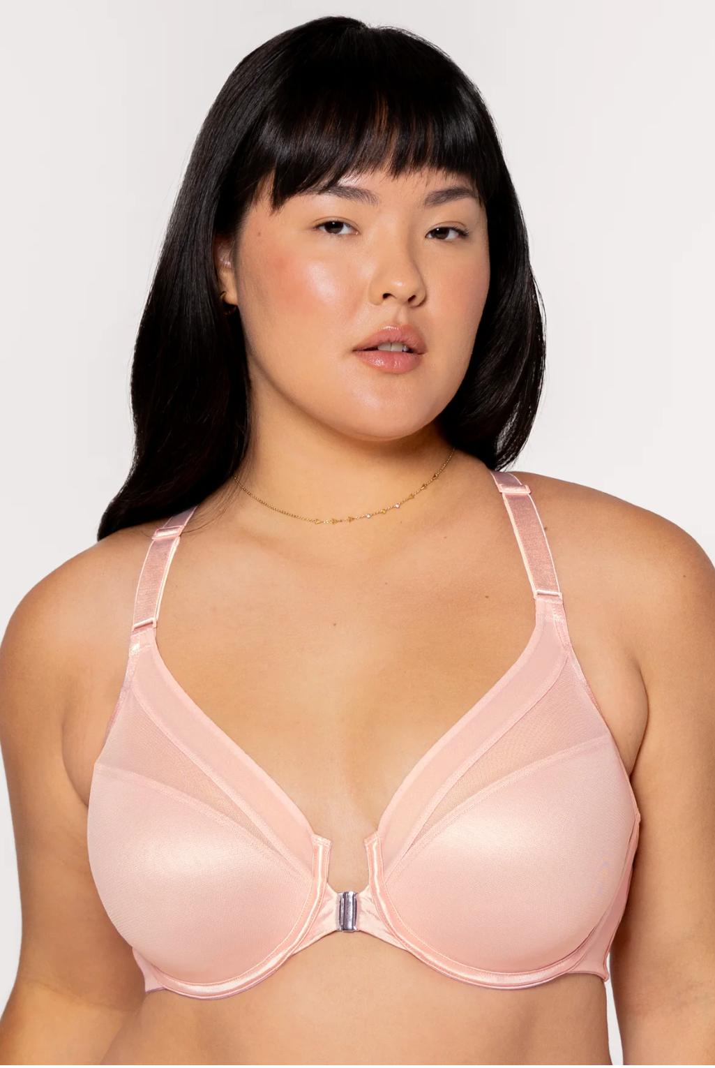 Katie Mesh Front-Close Racerback T-Shirt Bra
