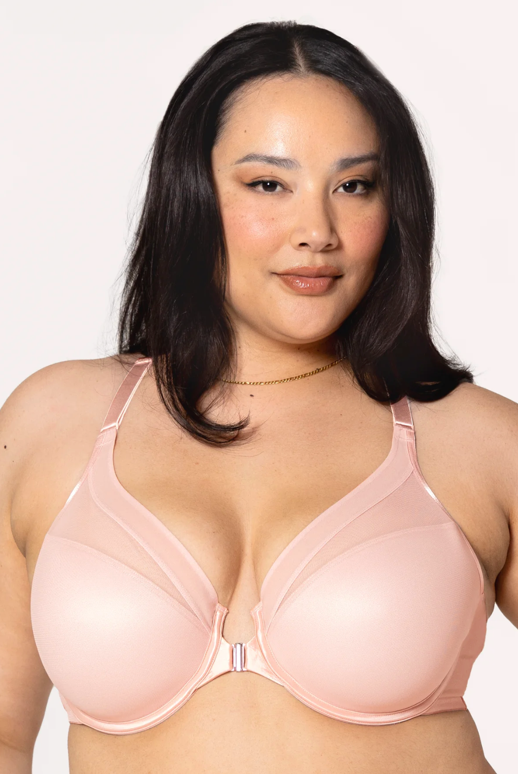 Katie Mesh Front-Close Racerback T-Shirt Bra