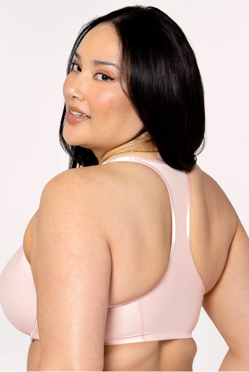 Katie Mesh Front-Close Racerback T-Shirt Bra