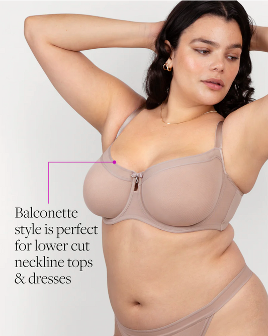 Lena Mesh Unlined Balconette Bra