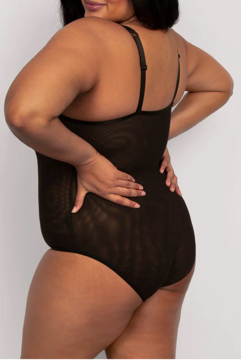 Emily Sheer Mesh J-Hook Bodysuit
