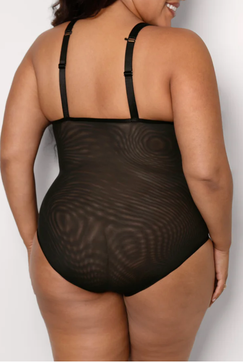 Emily Sheer Mesh J-Hook Bodysuit
