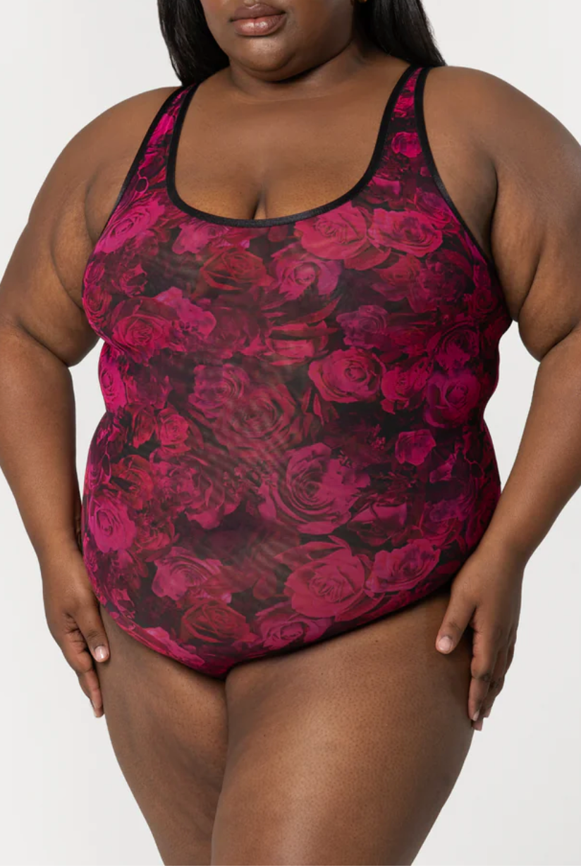 Emily Sheer Mesh J-Hook Bodysuit