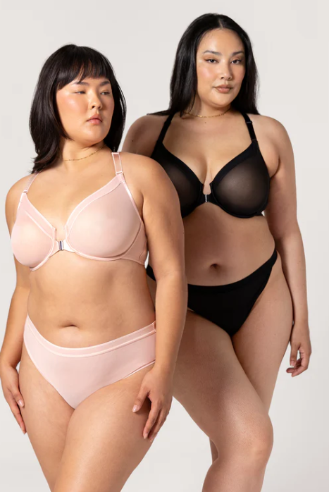 Selena Mesh Front-Close Racerback Unlined Bra