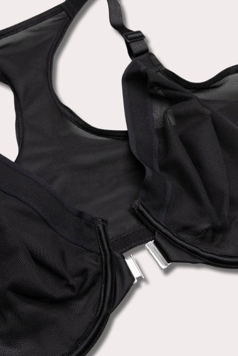 Selena Mesh Front-Close Racerback Unlined Bra