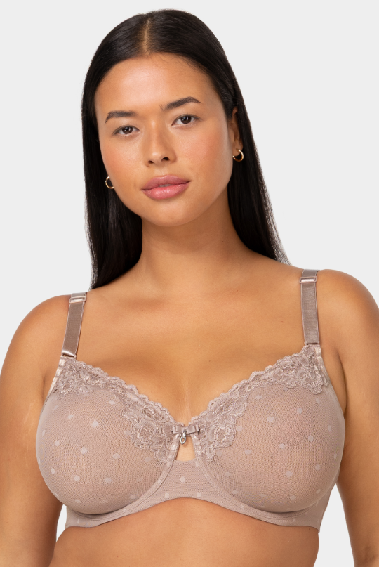 Halle Unlined Mesh Full Coverage Underwire Bra