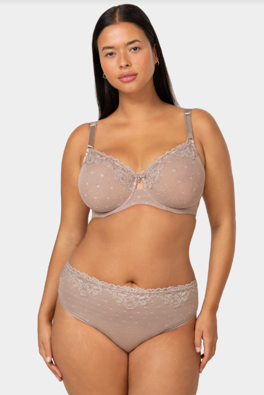 Halle Unlined Mesh Full Coverage Underwire Bra