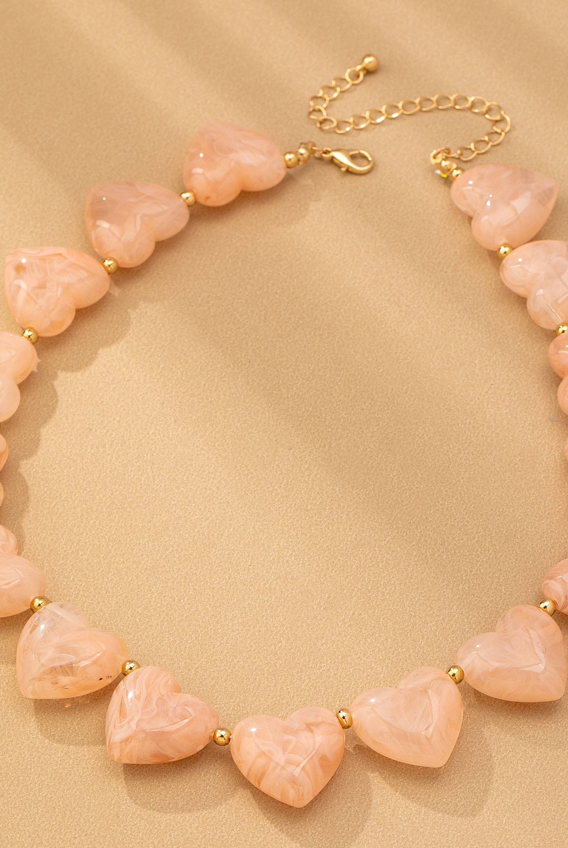 Heart Shaped Beaded Necklace