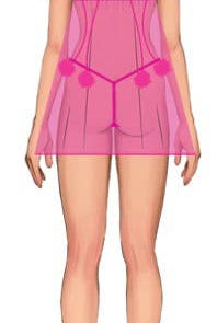 Marilyn Marabou & Mesh Babydoll & G-String Set
