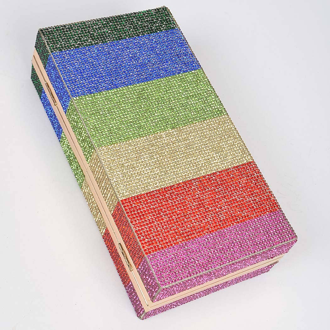 Rainbow Rhinestone Clutch