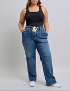 32" Judy Blue HW Drawstring Utility Pocket Wide