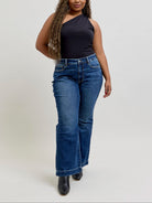 Judy Blue HW Dark Wash Trouser Flare