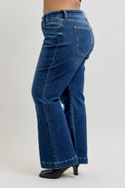 Judy Blue HW Dark Wash Trouser Flare