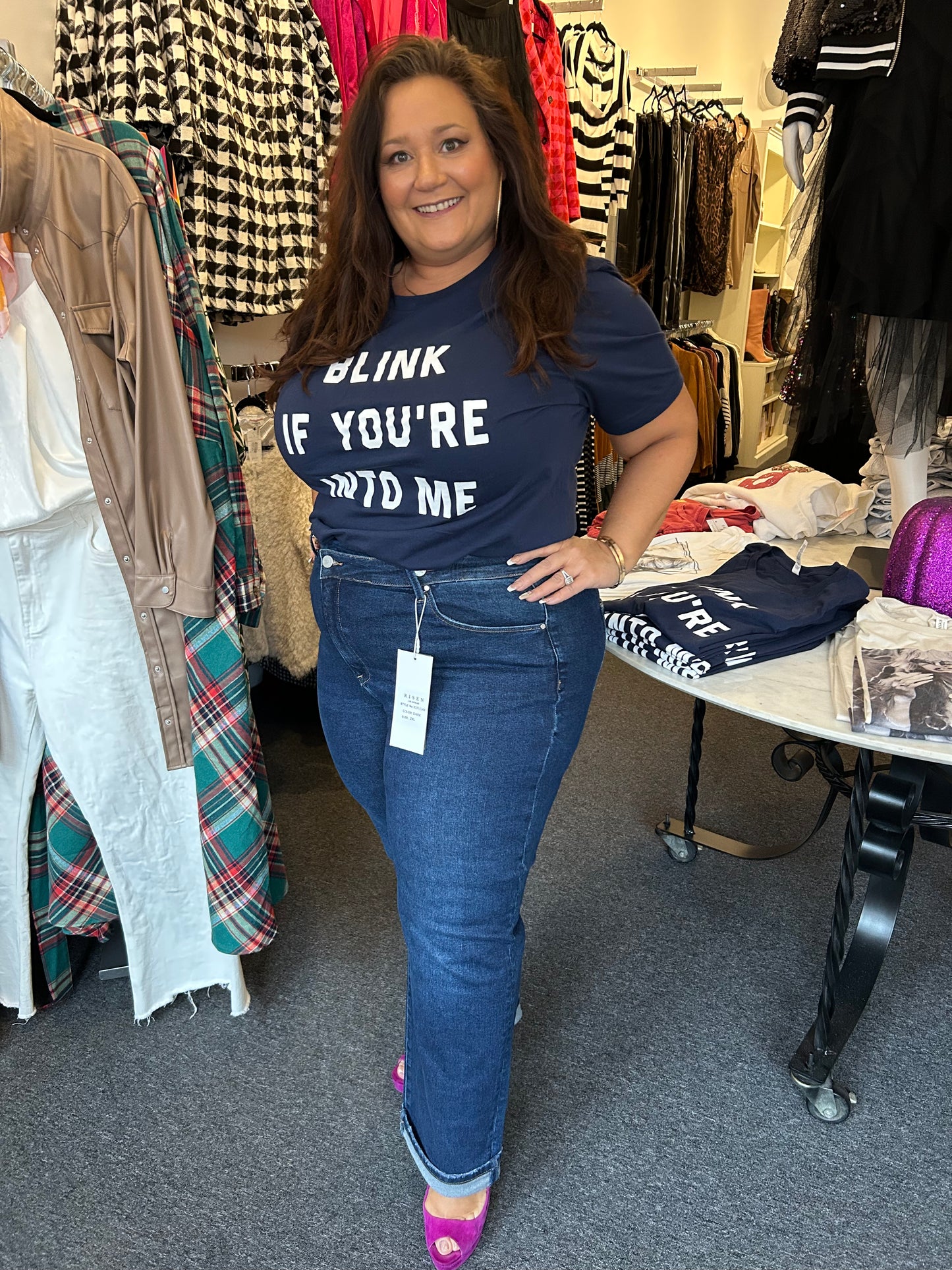 High Rise Cross Over Denim by Risen