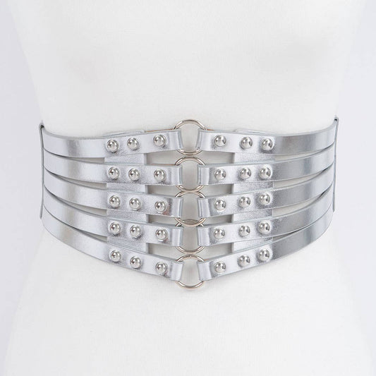 Metallic Rivet Corset Belt