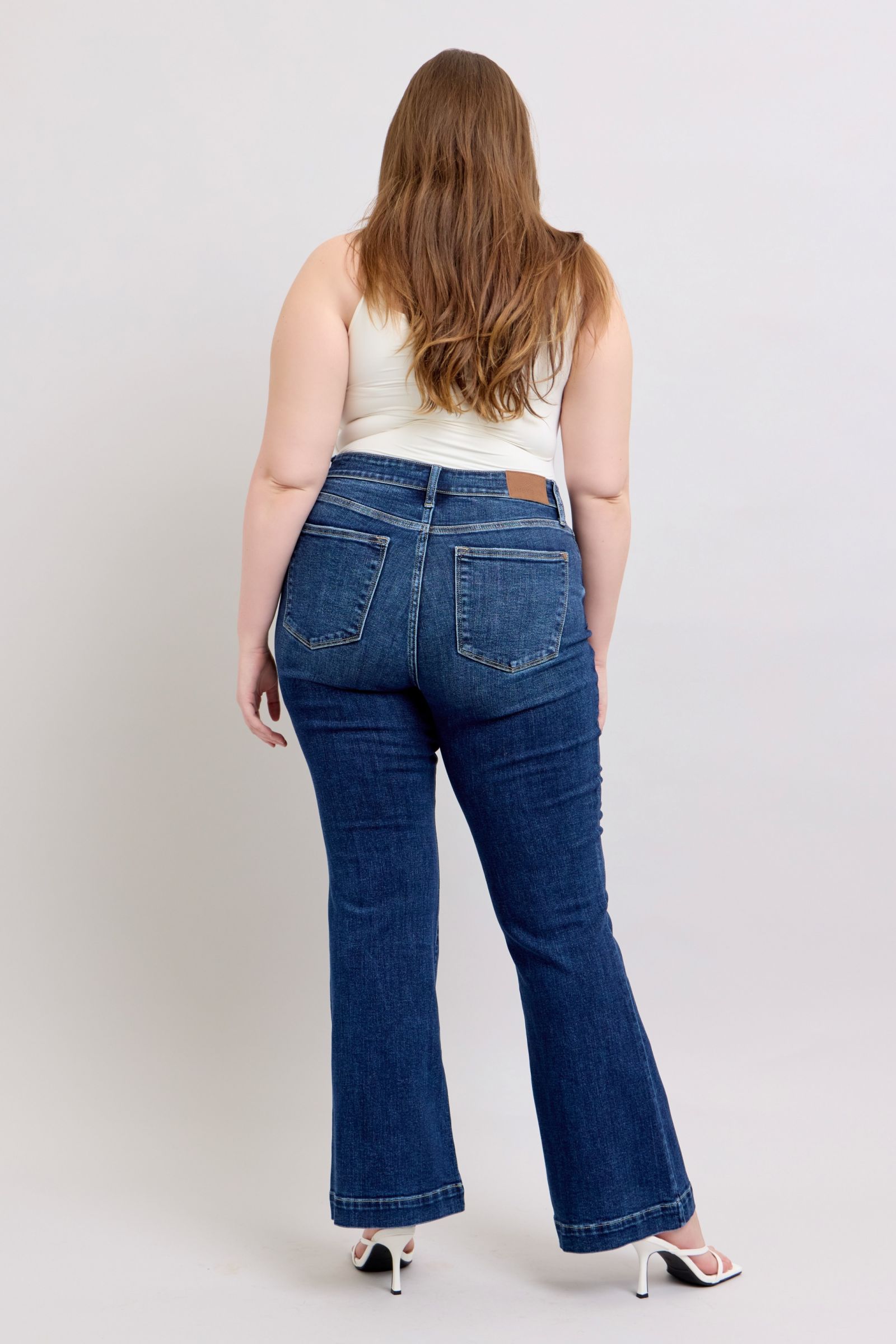 Judy Blue HW Dark Wash Trouser Flare