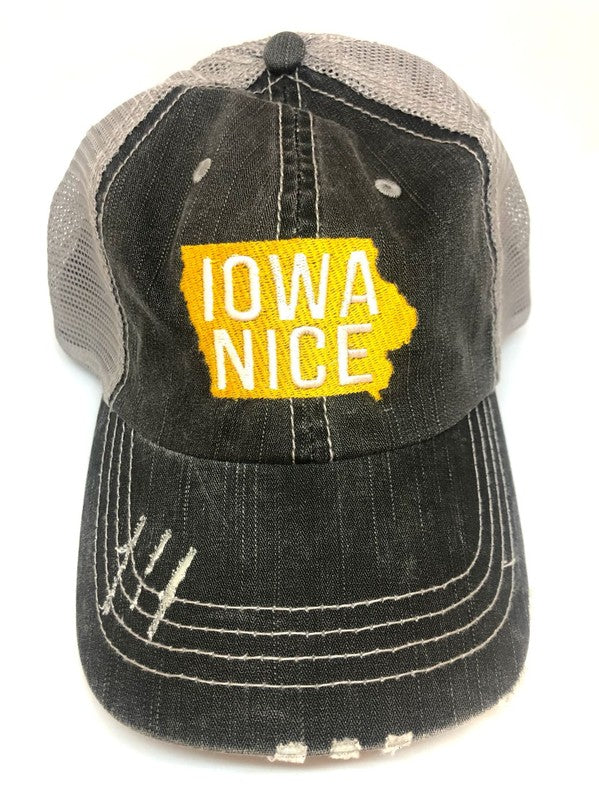 Iowa Nice Embroidered Trucker