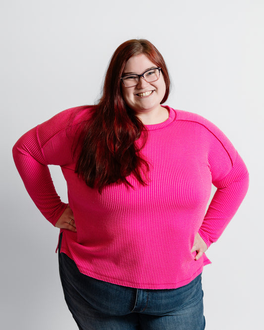 Exposed Seam Ribbed Top