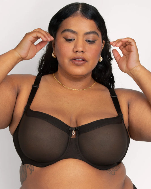 Tina Mesh Unlined Balconette Bra
