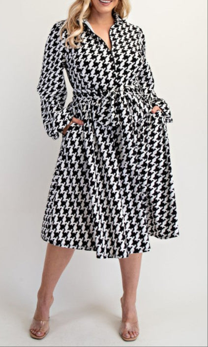 Madison Houndstooth Dress