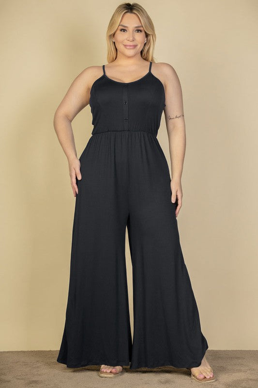 Wide Leg Jersey Romper