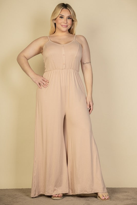 Wide Leg Jersey Romper
