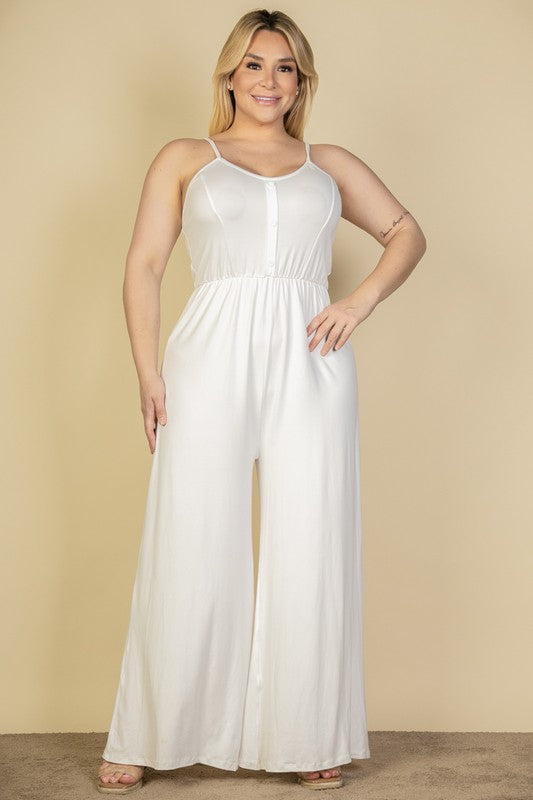 Wide Leg Jersey Romper