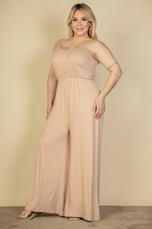 Wide Leg Jersey Romper