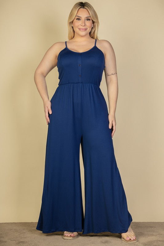 Wide Leg Jersey Romper