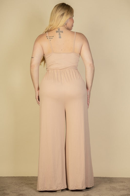 Wide Leg Jersey Romper