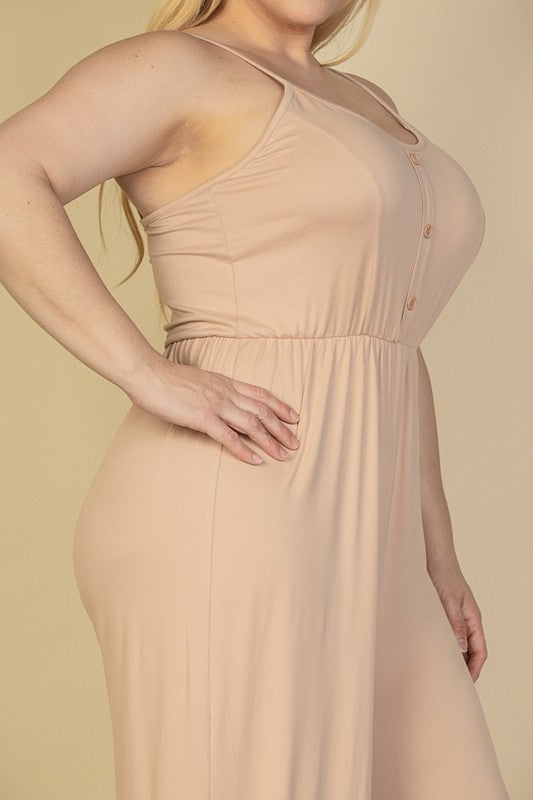 Wide Leg Jersey Romper