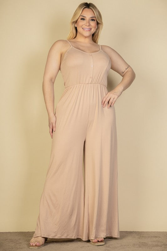 Wide Leg Jersey Romper